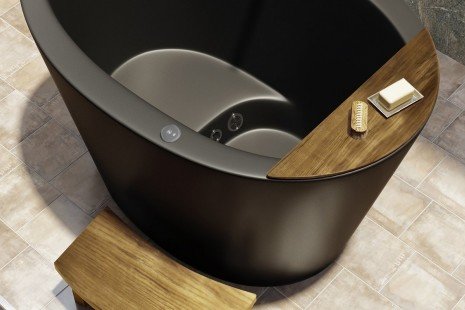 Aquatica True Ofuro Black Tranquility Heated Japanese Bathtub 03